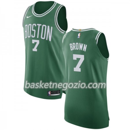 Canotte Uomo Boston Celtics Jaylen Brown 7 Nike 2017-18 Verde Swingman